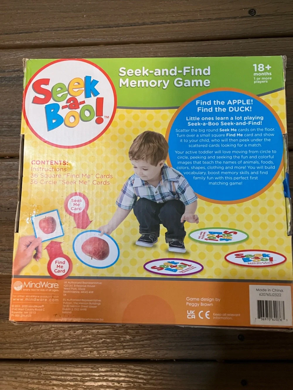 Seek-a-Boo! Seek-and-Find Memory Game - Yellow